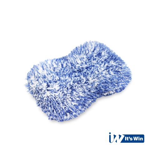 It's Win microfiber washing sponge, dark blue
